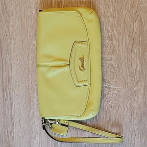 Coach Small Yellow Clutch